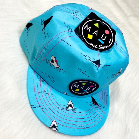 Maui and Sons Other - Maui & Sons Bite Me Hat Flip Up Shark Graphics